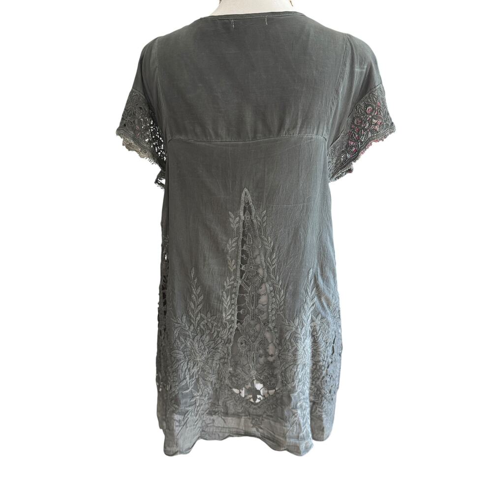 Sundance Babydoll Top Silk Blend Lace Embroidery XS Y2K Style Romantic Fairy - Picture 3 of 14